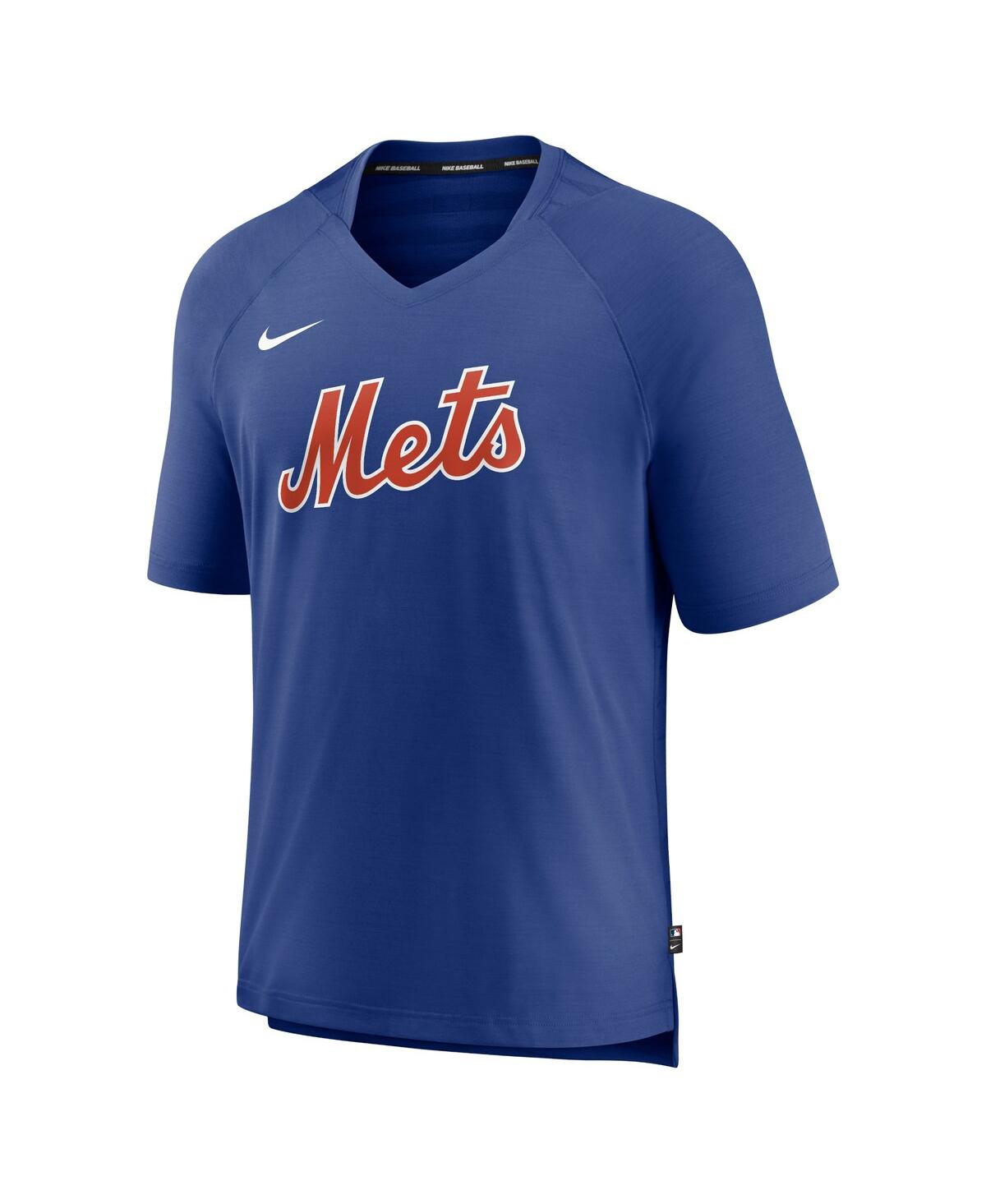 Nike Men's  Royal New York Mets Authentic Collection Pregame Raglan Performance V-neck T-shirt In Royal