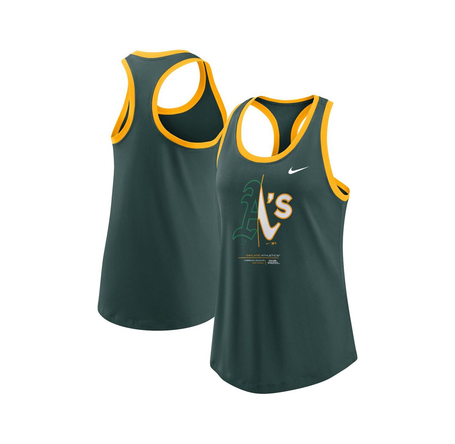 Women's Green Oakland Athletics Tech Tank Top