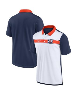 Men's White, Navy Detroit Tigers Rewind Stripe Polo Shirt