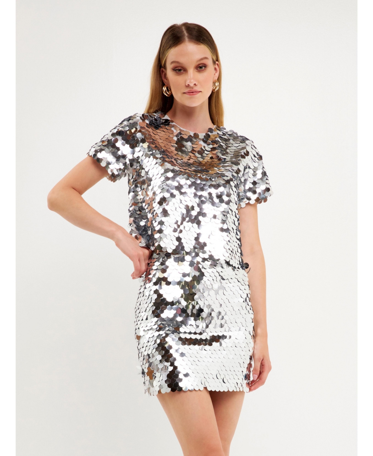 endless rose Women's Fisheye Sequins Top