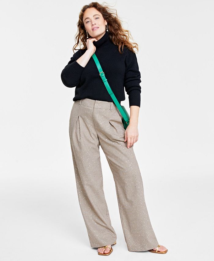 Sequin plaid pants shop