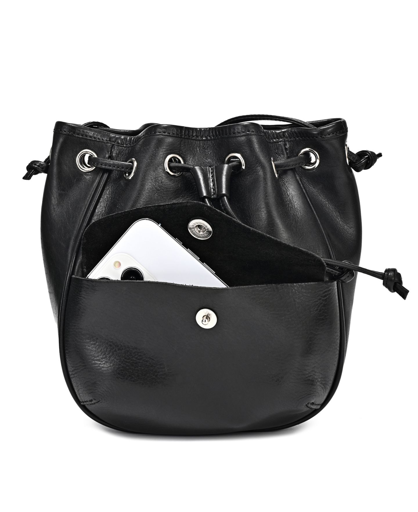 Женская сумка OLD TREND Snapper Convertible Bucket Crossbody, цвет: Чёрный — фото 3