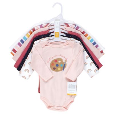 Cotton Long-Sleeve Bodysuits 7-Pack