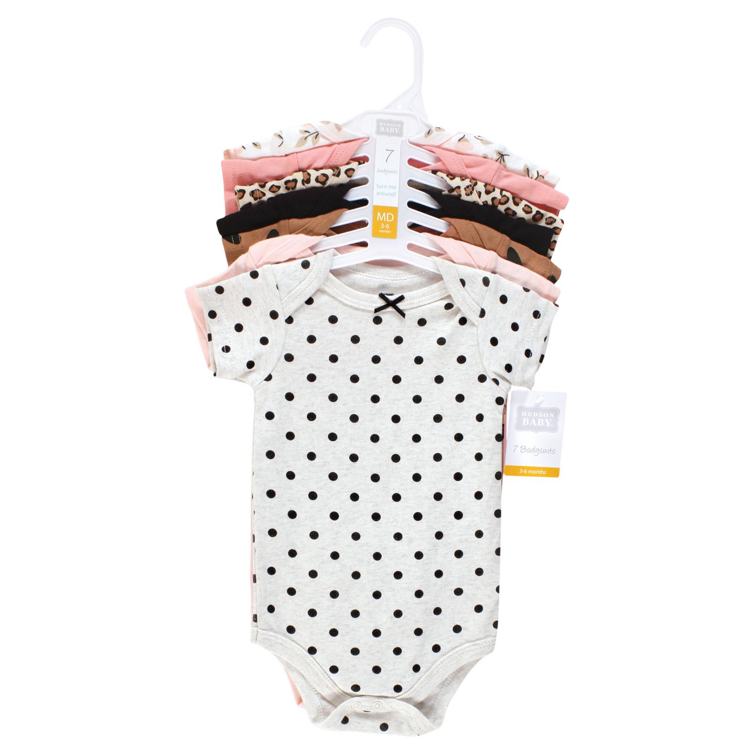 Baby Girls Hudson Cotton Bodysuits 7 - Pack