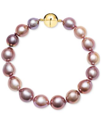 Macy's - Pink Cultured Freshwater Pearl (10-12mm) Bracelet