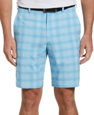 PGA TOUR - Men's Moisture-Wicking Stretch Shadow Plaid 9" Golf Shorts