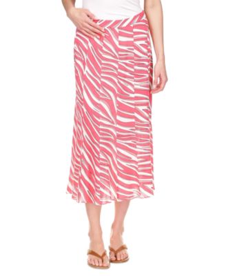 Michael Kors - Women's Zebra-Print Midi Skirt