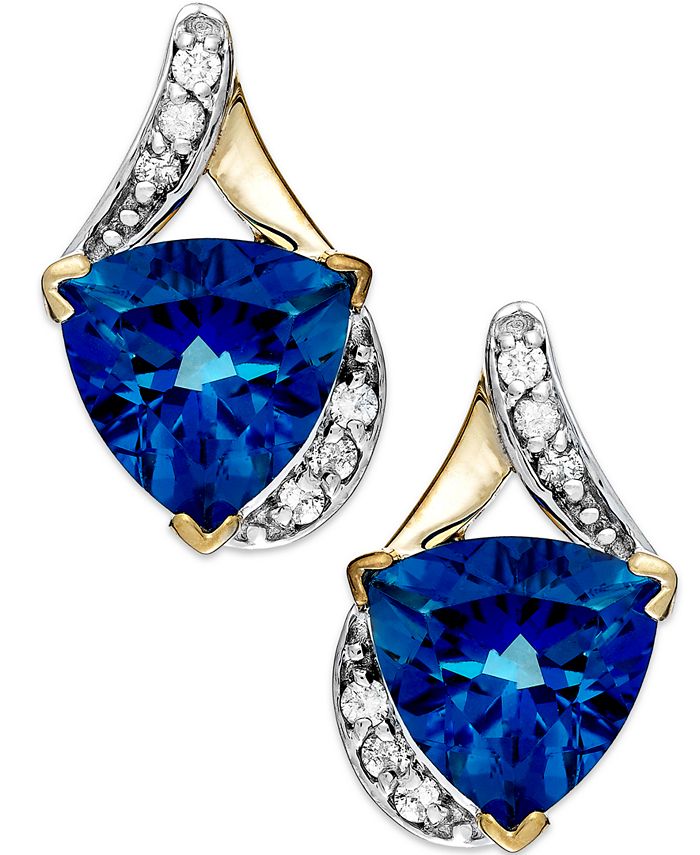 Macys blue topaz earrings clearance