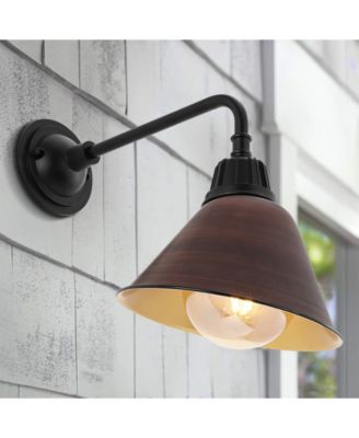 Croydon 9.63" 1-Light Farmhouse Industrial Indoor, Outdoor Iron LED Gooseneck Arm Outdoor Sconce