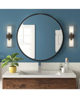 Quinn 15.5" 2-Light Farmhouse Industrial Iron, Acrylic LED Sconce