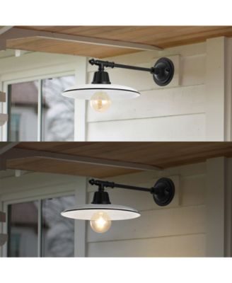 Bonner 12" 1-Light Farmhouse Industrial Indoor, Outdoor Iron LED Victorian Arm Outdoor Sconce