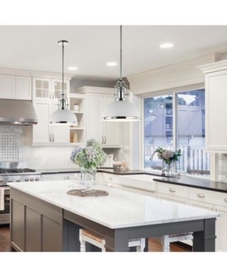 Homer 13" 1-Light Modern Industrial Iron LED Dome Pendant