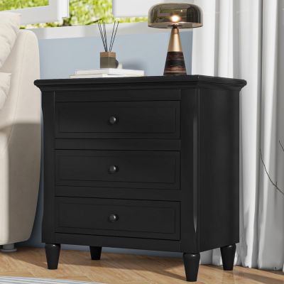 Streamdale 3-Drawer Nightstand Storage Wood Cabinet