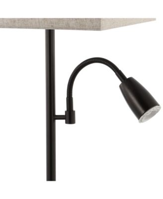 Austin 25.5" 2-Light Farmhouse Industrial Iron LED Table Lamp with USB Charging Port and Adjustable Reading Light, Set of 2