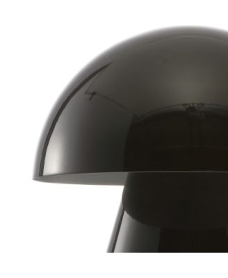 Porcini 7" Contemporary Bohemian Rechargeable, Cordless Iron Integrated LED Mushroom Table Lamp