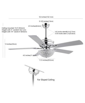 Cammy 52" 3-Light Traditional Transitional Iron LED CEILING FAN