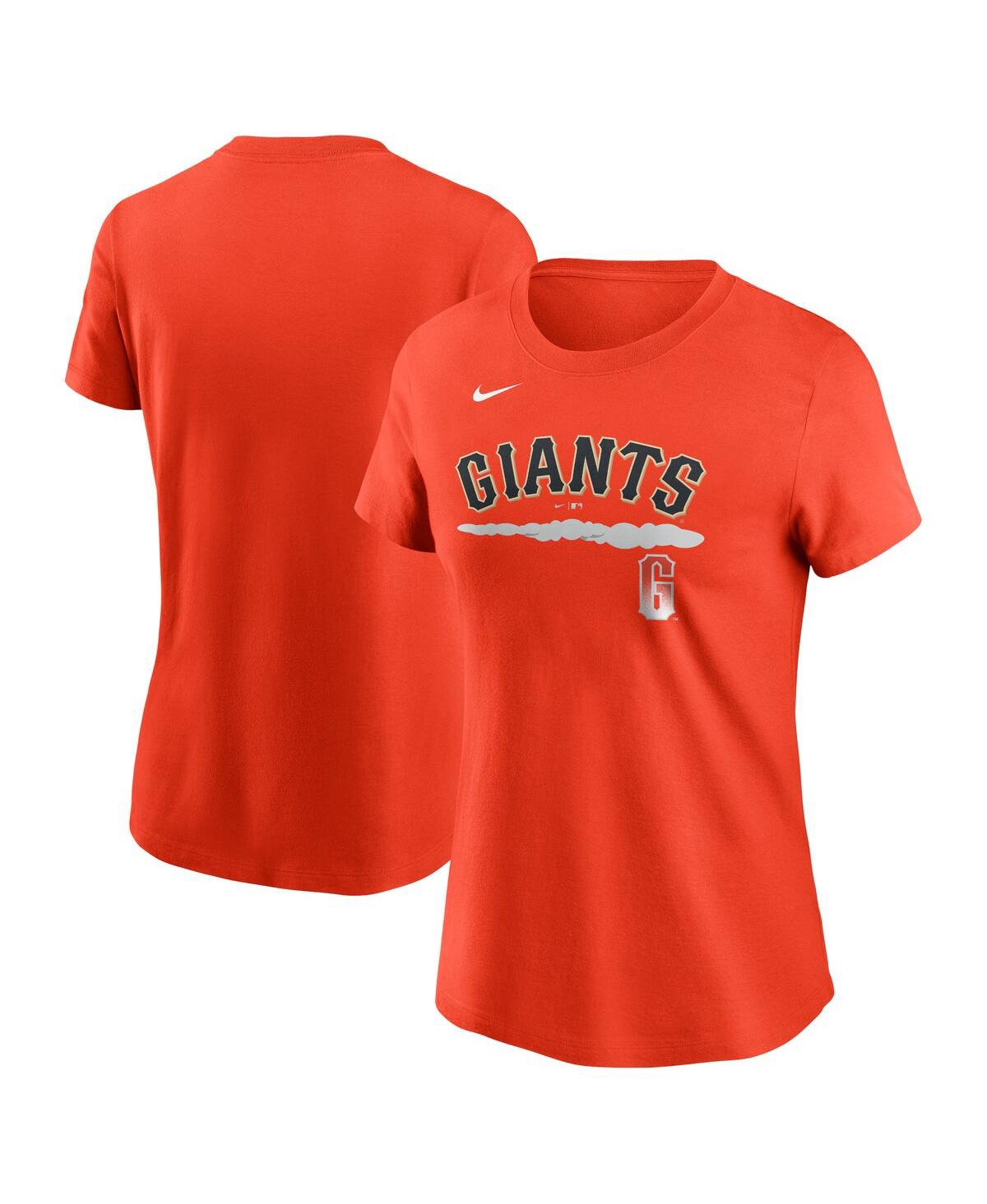 Shop Nike Women's  Orange San Francisco Giants City Connect Wordmark T-shirt