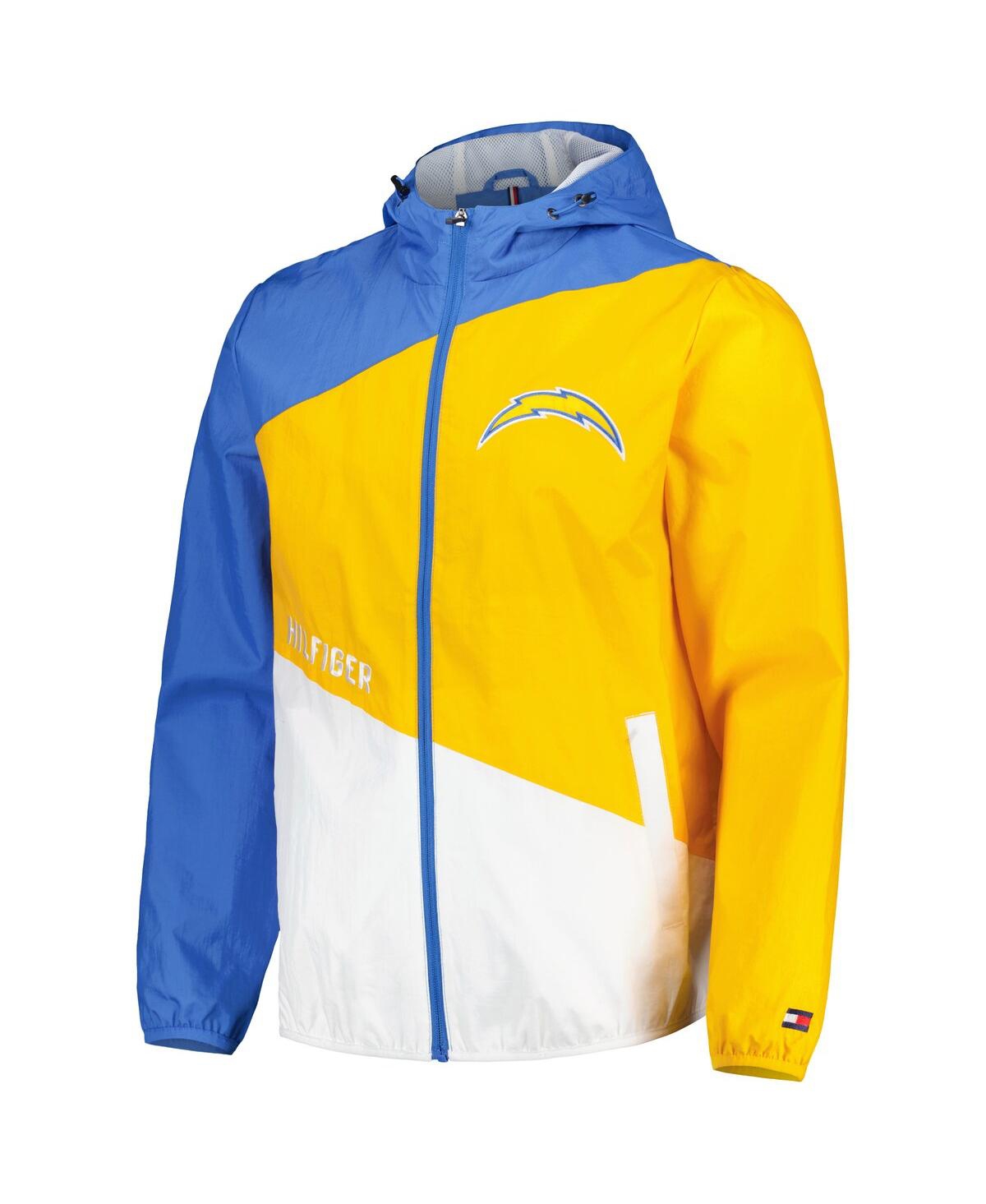 Shop Tommy Hilfiger Men's  Powder Blue, Gold Los Angeles Chargers Bill Full-zip Jacket In Powder Blue,gold