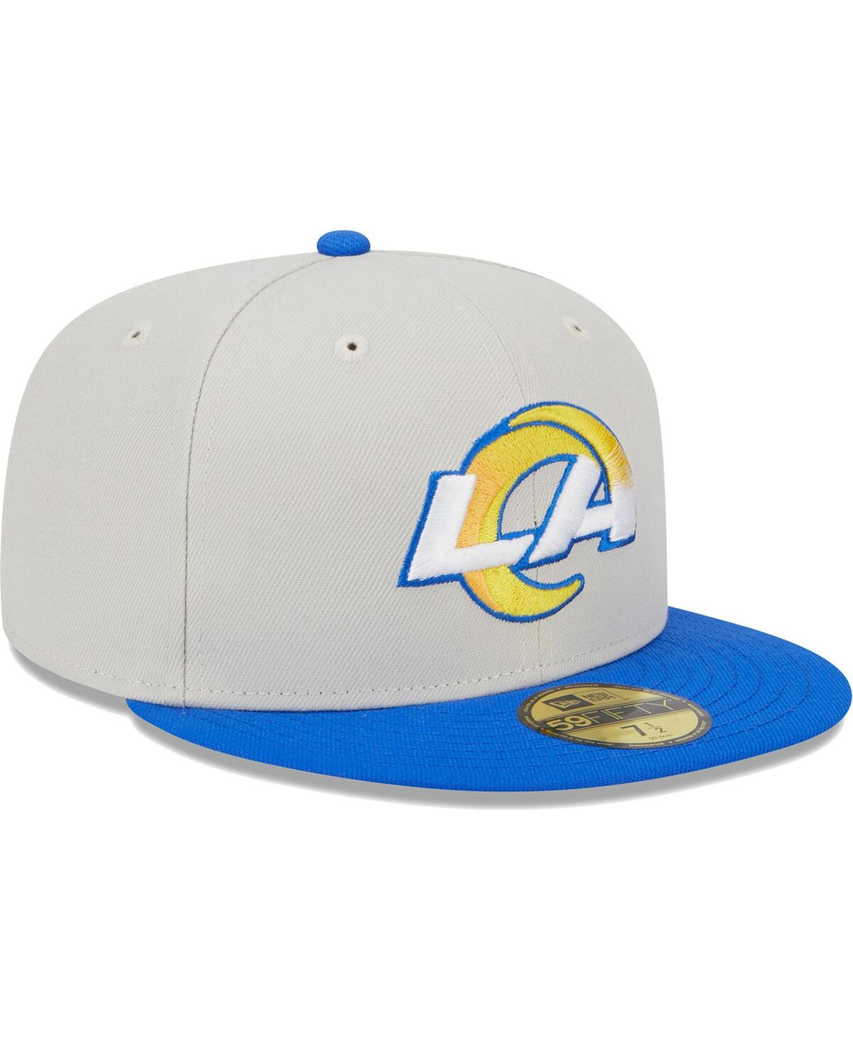 NEW ERA MEN'S NEW ERA KHAKI, ROYAL LOS ANGELES RAMS SUPER BOWL CHAMPIONS PATCH 59FIFTY FITTED HAT 