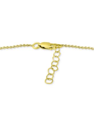 Cubic Zirconia Heart Key Ankle Bracelet, Created for Macy's