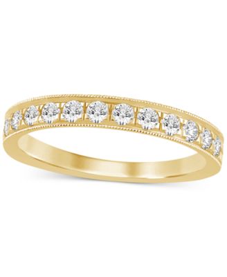 Macy's - Diamond Milgrain Band (1/2 ct. t.w.) in 14k Gold