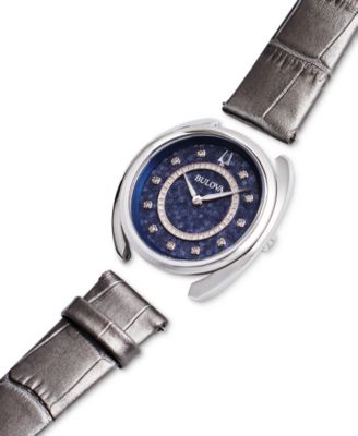 Women's Duality Diamond (1/8 ct. t.w.) Stainless Steel Bracelet Watch Box Set 34mm