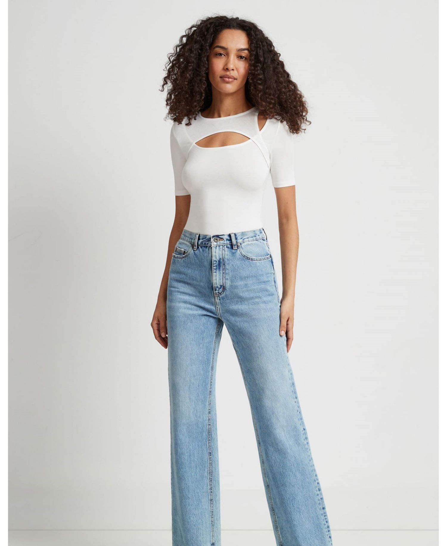 Women's Bowen Short-Sleeve Cutout-Neckline Jersey Top