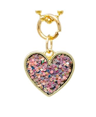 Girls Sparkle Heart Necklace