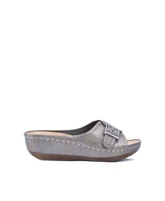 Women's Justina Buckle Comfort Wedge Sandals