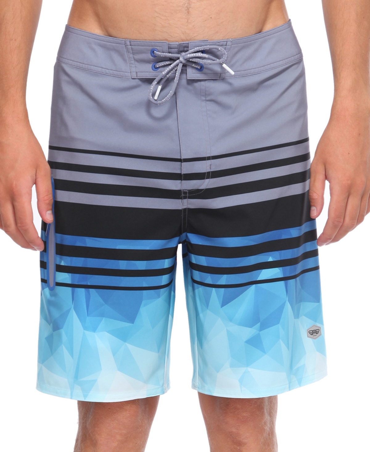 Men's 9" No Mesh Liner Board Shorts Quick Dry Swim Trunks - Leaves color block