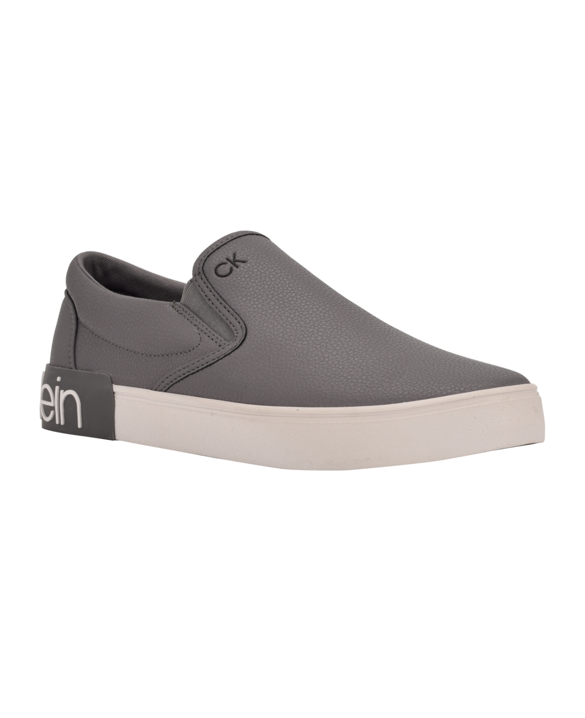 Shop Calvin Klein Men's Ryor Casual Slip-on Sneakers In Gray