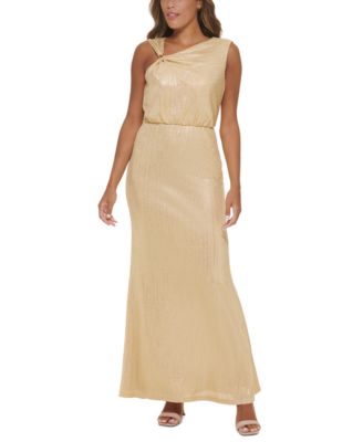 Calvin klein hot sale metallic gown