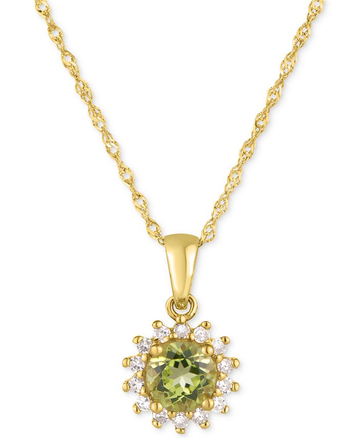 Macys on sale peridot necklace