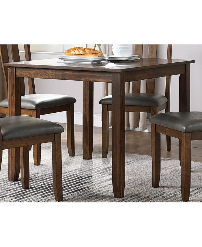 Simplie Fun Natural Brown Finish 5pc Set Kitchen Breakfast