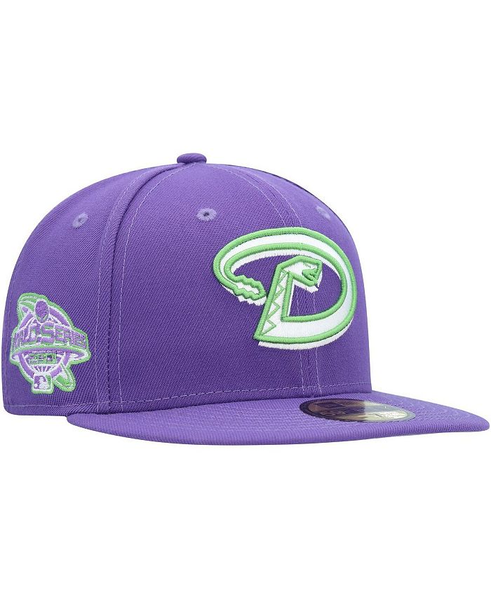 Arizona Diamondbacks New Era Lime Side Patch 59FIFTY Fitted Hat - Purple