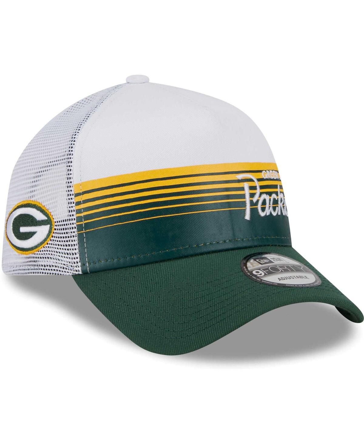 Shop New Era Men's  Green Green Bay Packers Horizon 9forty Snapback Hat