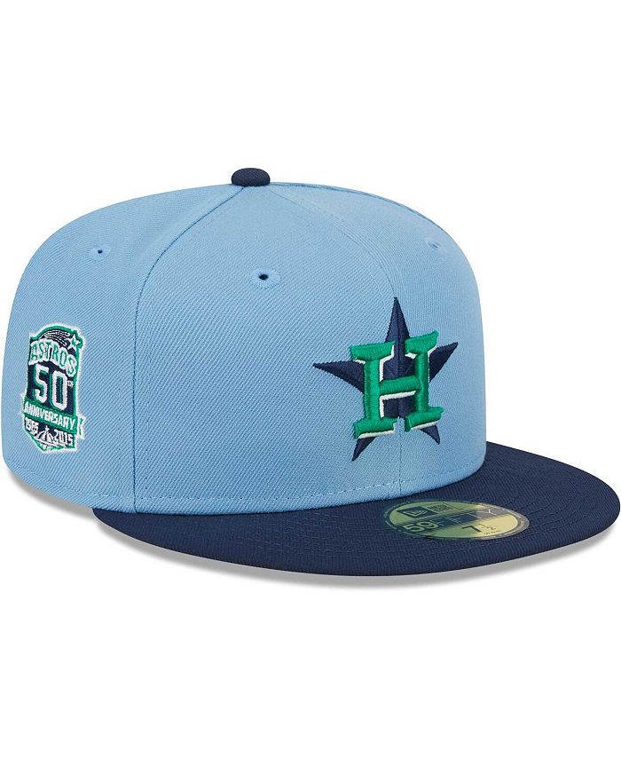 New Era Men's Light Blue, Navy Houston Astros Green Undervisor 59FIFTY  Fitted Hat - Macy's