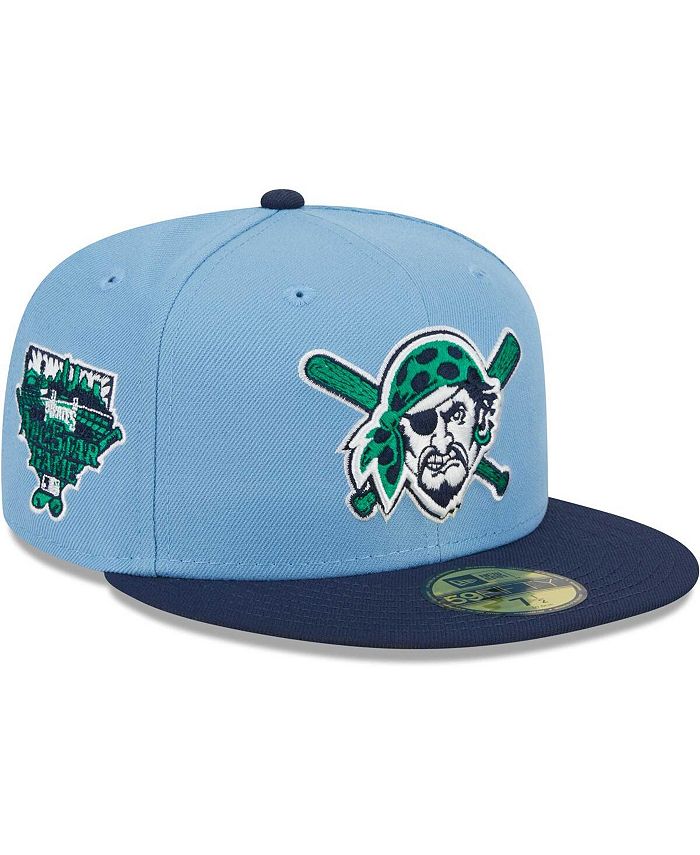 Men's New Era Light blue/navy Boston Red Sox Green Undervisor 59FIFTY Fitted Hat