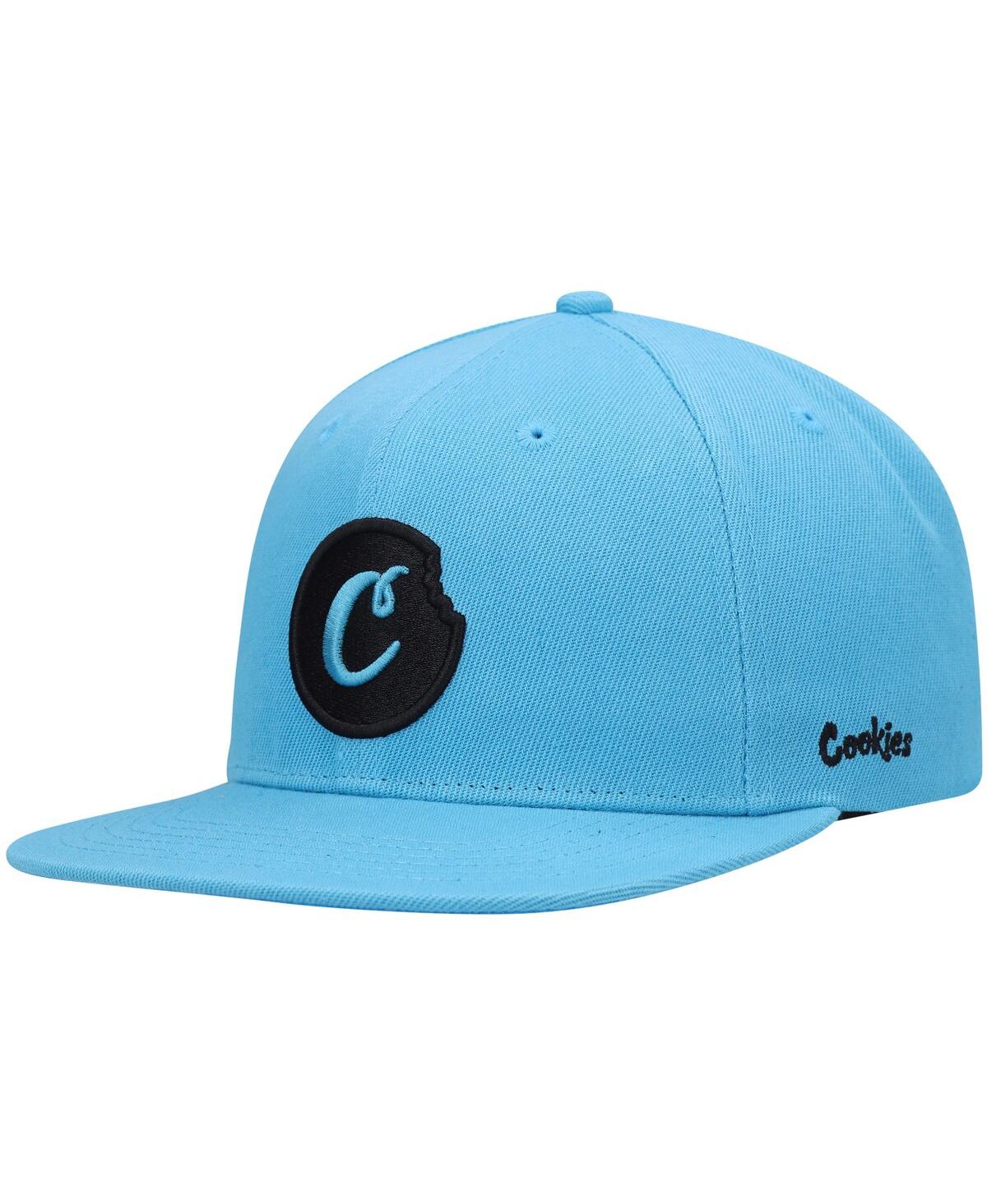 Men's Cookies Blue C-Bite Solid Snapback Hat - Blue