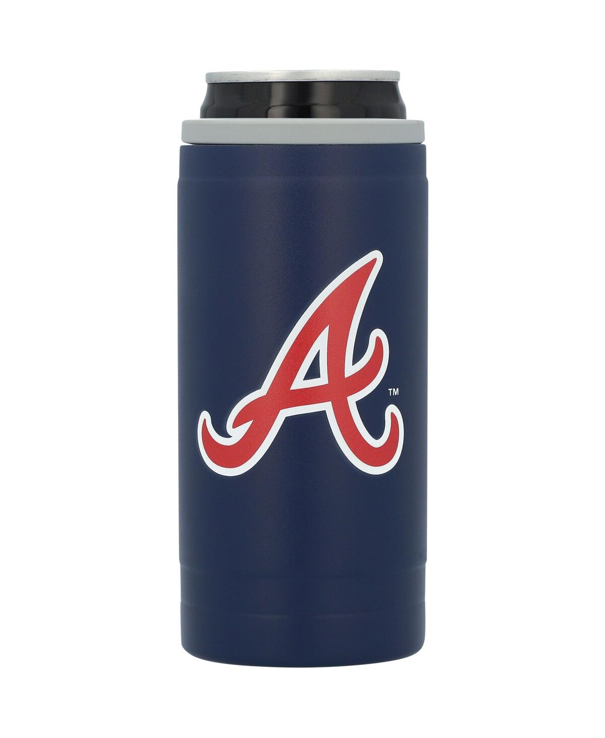 Logo Brands Atlanta Braves 12 oz Flipside Powdercoat Slim Can Cooler In Navy