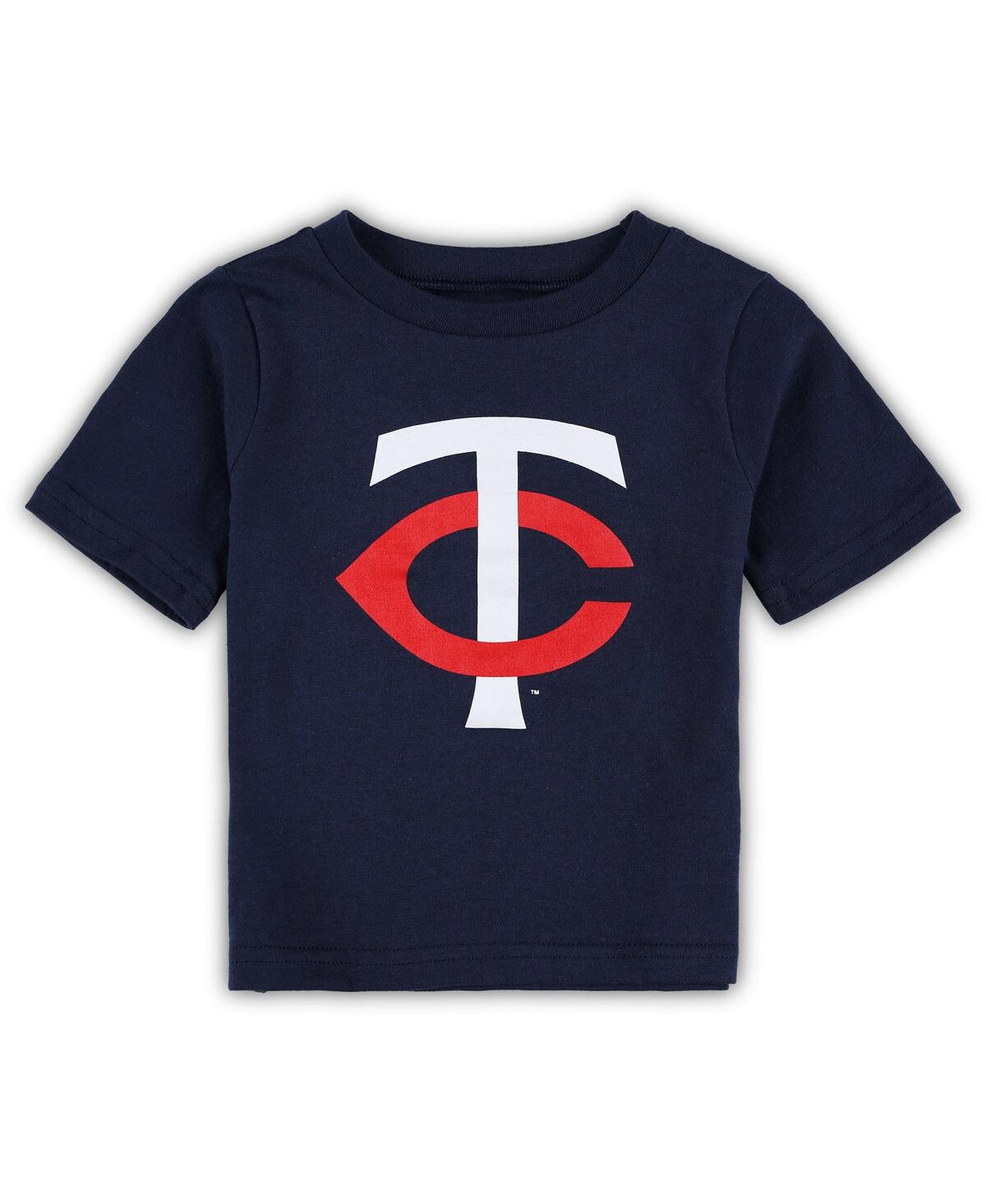 Outerstuff Babies' Toddler Boys And Girls Navy Minnesota Twins Team Crew Primary Logo T-shirt
