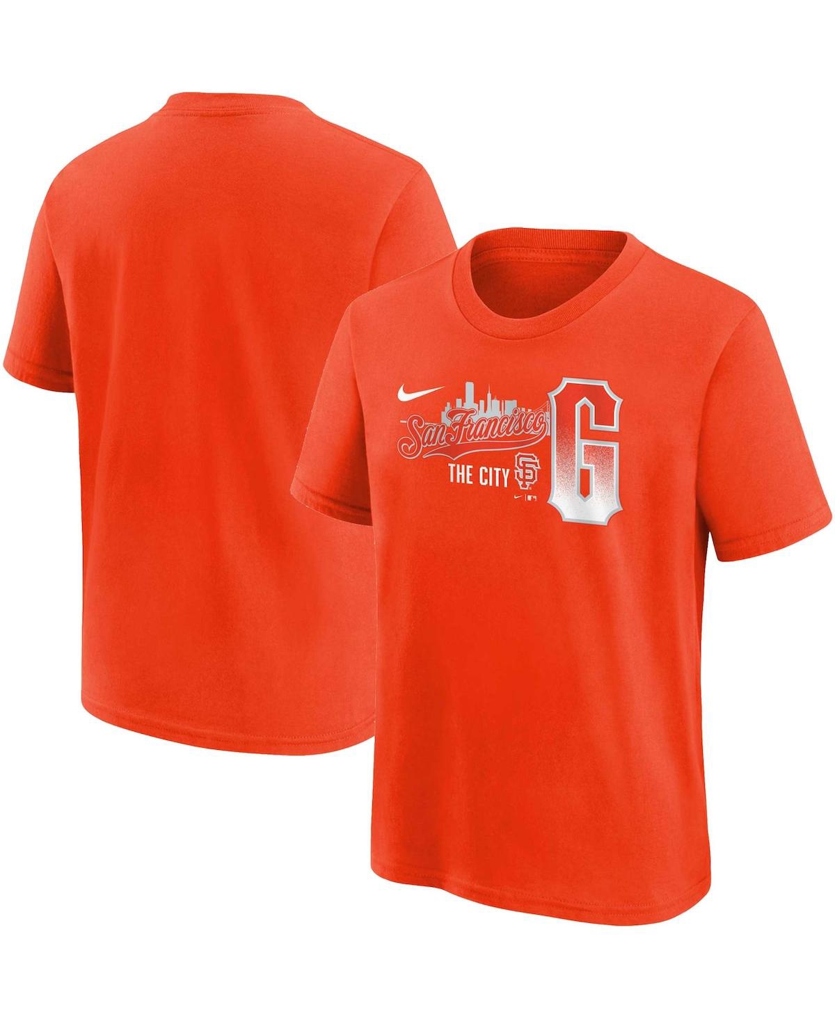 Nike Babies' Preschool Boys And Girls  Orange San Francisco Giants City Connect T-shirt