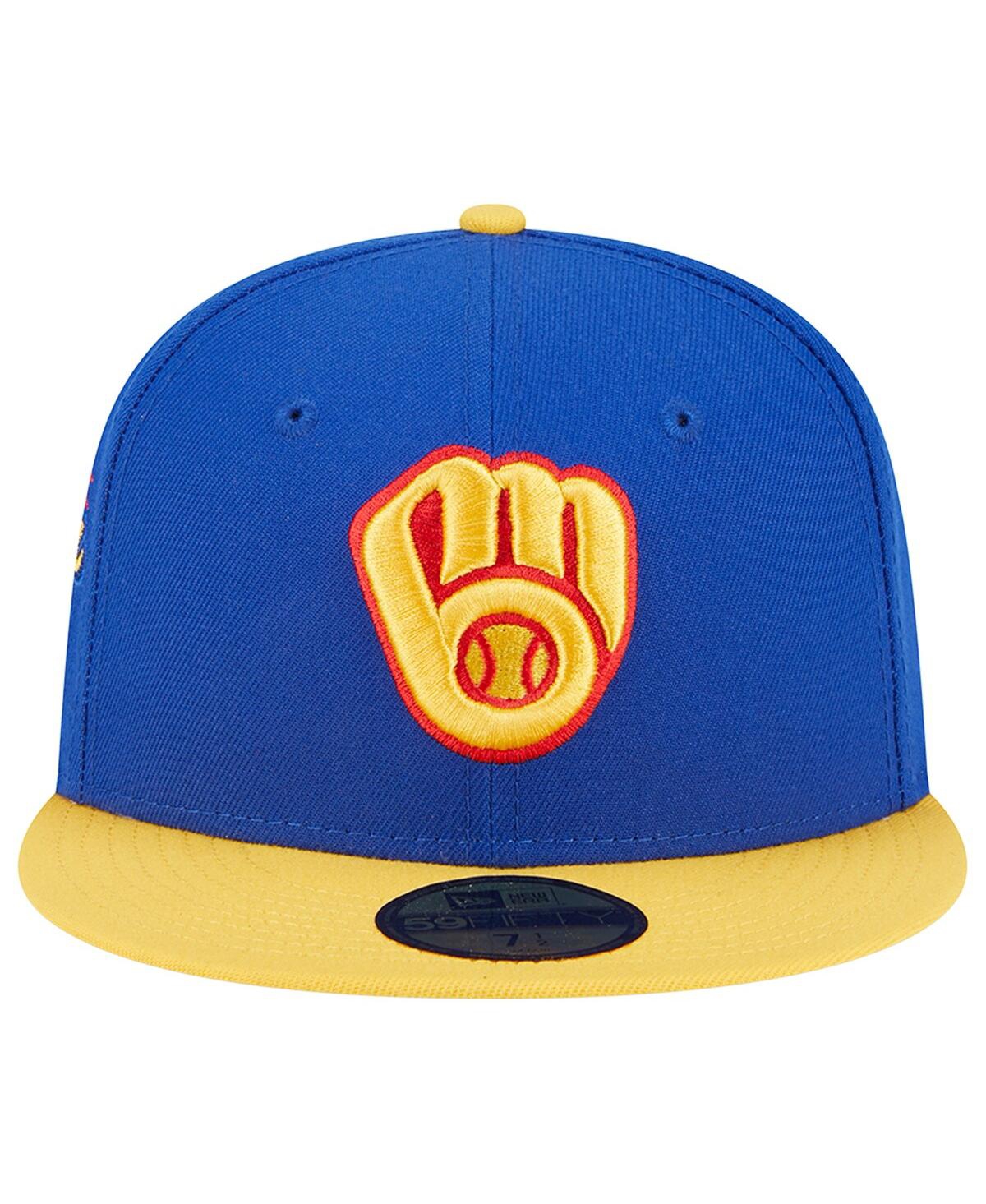 Men's New Era Yellow Milwaukee Brewers Empire 59FIFTY Fitted Hat - Yellow