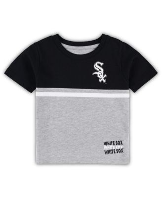 Toddler Boys and Girls Black, White Chicago White Sox Batters Box T-shirt and Pants Set