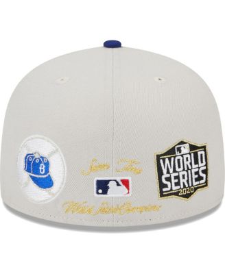 Men's Gray, Royal Los Angeles Dodgers World Class Back Patch 59FIFTY Fitted Hat