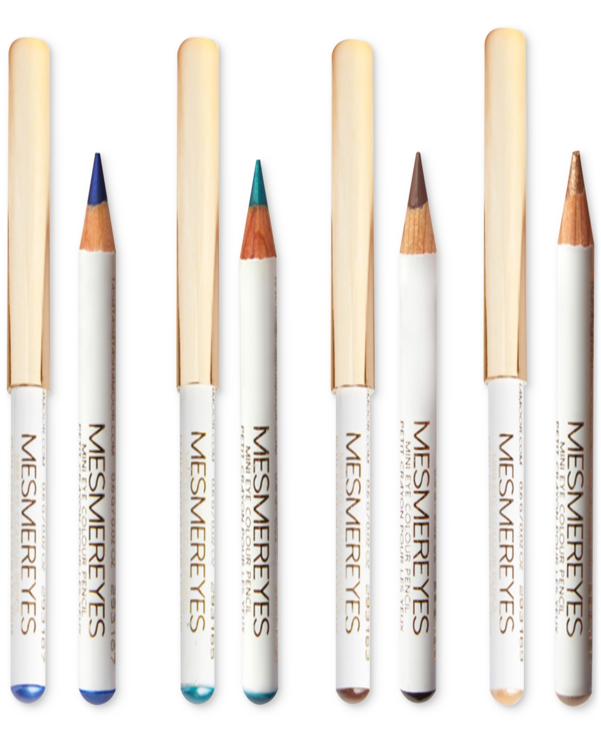 Eyes Bundle MesmerEYES Mini Colored Eyeliner Pencils Set, 4 Piece, 0.04 oz. - Eyes Bundle Multi Color