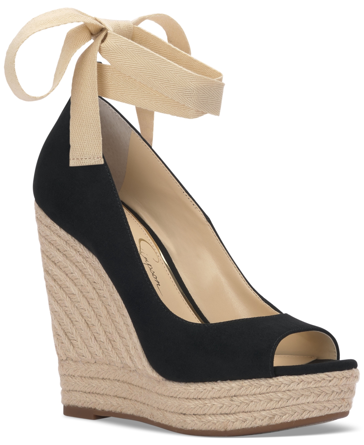 Jessica Simpson Zavida Ankle-Tie Espadrille Platform Wedge Sandals Women's Shoes
