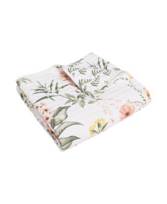 Viviana Watercolor Floral Quilted Throw, 50" x 60"