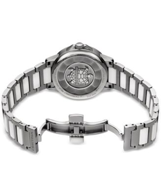 Women's Swiss DS-6 White Ceramic & Stainless Steel Bracelet Watch 35mm