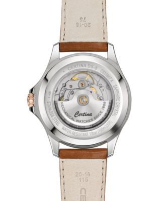 Men's Swiss Automatic DS-8 Brown Leather Strap Watch 41mm